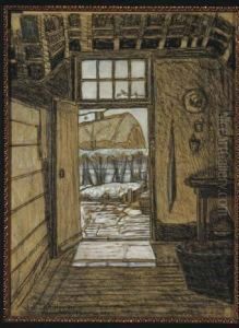 Interior Of A Farmhouse In Rhenen by Jan Adam Zandleven