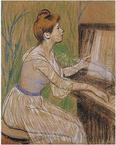 Al Pianoforte by Federigo Zandomeneghi