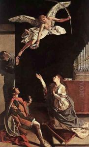 Sts Cecilia, Valerianus and Tiburtius c. 1620 by Orazio Gentileschi