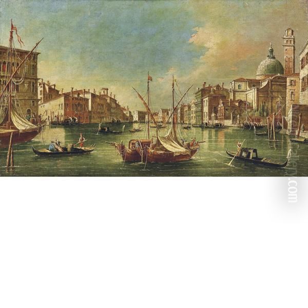 Veduta Del Canal Grande Dalla Chiesa Di San Geremia Verso Quelladegli Scalzi - view 1