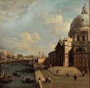 La Basilica Della Salute E Il Canal Grande Verso Il Bacino Di San Marco