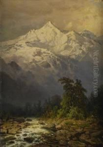 Bergsmassiv I Kaukasien by Ilya Nikolaevich Zankovsky