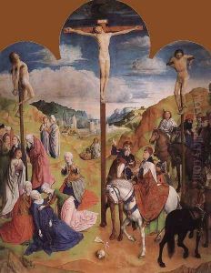 Calvary Triptych (central panel) 1465-68 by Hugo Van Der Goes