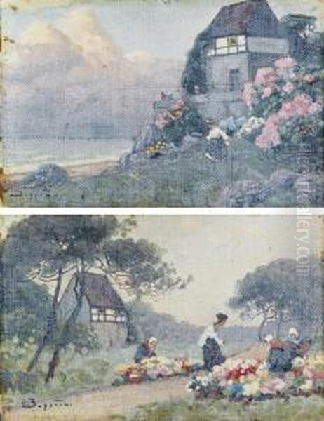 Gathering Flowers; And By The Sea - view 1