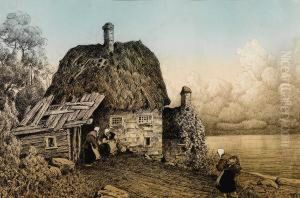 Cottage By The Shore by Viktor Ivanovich Zarubin