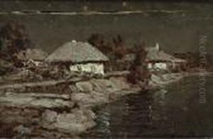 Cottages In The Twilight by Viktor Ivanovich Zarubin