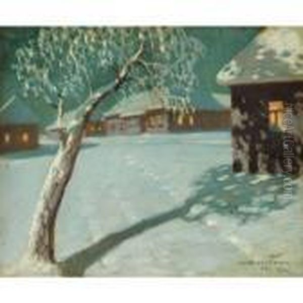 Russian Village In Winter - view 1