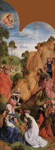 Calvary Triptych (left wing) 1465-68 by Hugo Van Der Goes