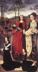 Sts. Margaret and Mary Magdalene with Maria Portinari 1476-79 by Hugo Van Der Goes