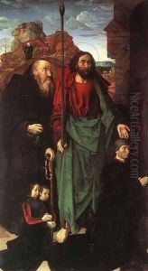 Sts. Anthony and Thomas with Tommaso Portinari 1476-79 by Hugo Van Der Goes