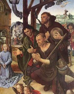 The Adoration of the Shepherds (detail 8) 1476-79 by Hugo Van Der Goes
