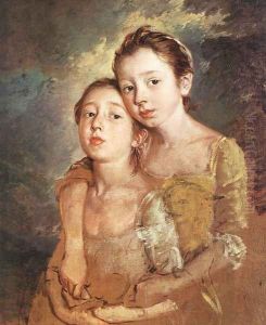 Artist's daughters with a cat by Thomas Gainsborough