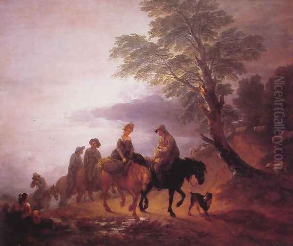 Peasants Going to Market in the Early Morning - view 1