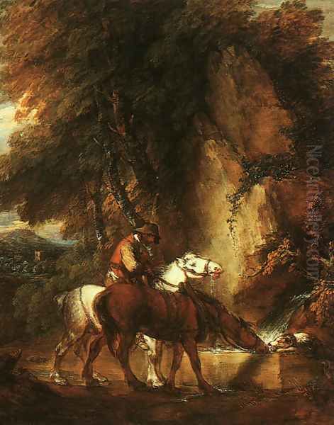 Wooded Landscape with Mounted Drover 1780 - view 1