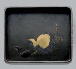 A Lacquer Sweet Tray For Tea Gatherings (kashiki) by Zeshin Shibata