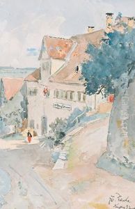 A Motif From Kirchberg An Der Jagst by Eduard Zetsche