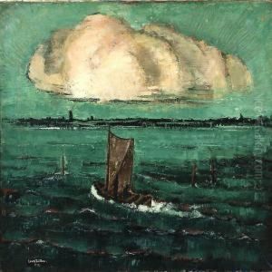 Sailingboat Under Drifting Clouds by Ernst Zeuthen