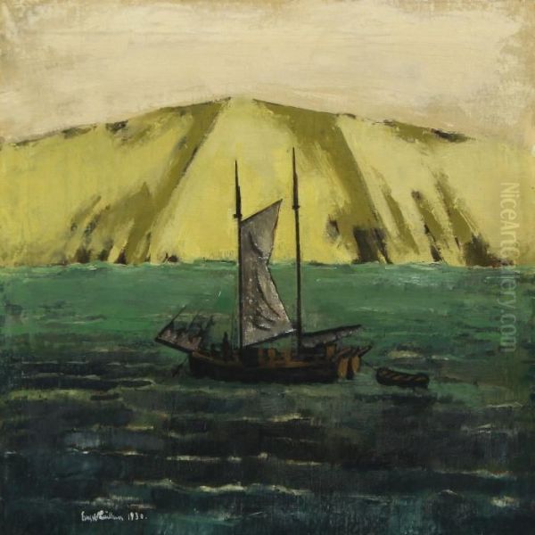 Sailing Boat Along Rojle Cliff - view 1
