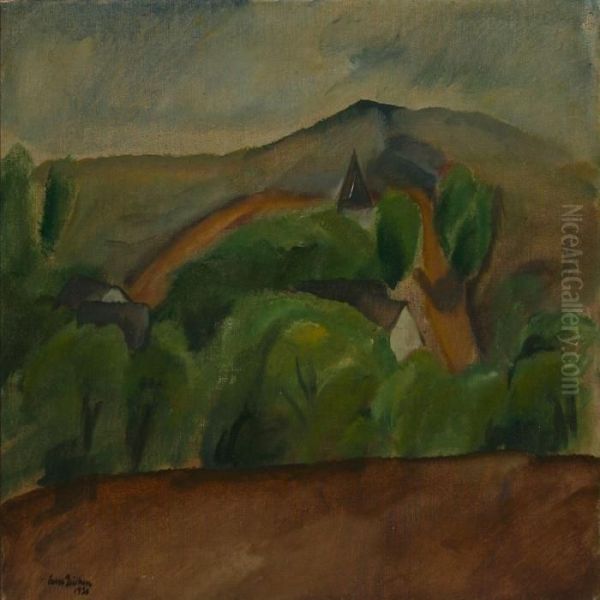 Landscape With Churchand Houses - view 1