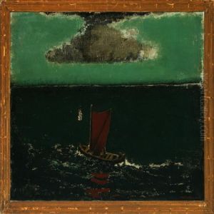 Fisher Boat At Open Sea by Ernst Zeuthen