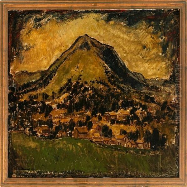 Mountain View With Houses - view 1