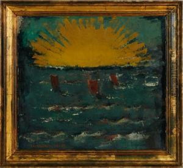 Sunset With Ships - view 1