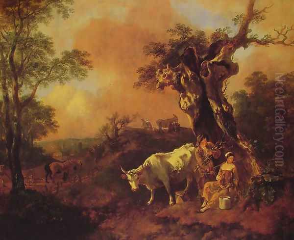 Landscape with a Woodcutter and Milkmaid - view 1