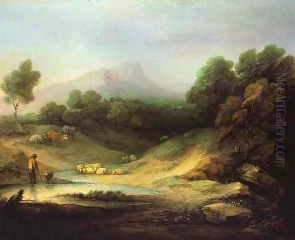 Mountain Landscape with Shepherd - view 1