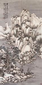 Temple Among Winter Peaks by Wu Zheng