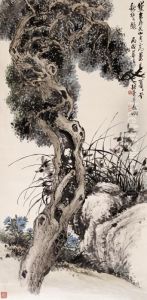 Cypress And Orchid by Wu Zheng
