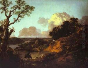 River Landscape with Rustic Lovers 2
