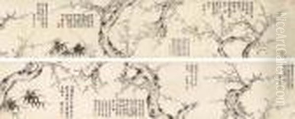 Bamboo And Plum Blossoms In Ink - view 1