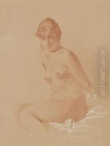Nude by Mihaly von Zichy