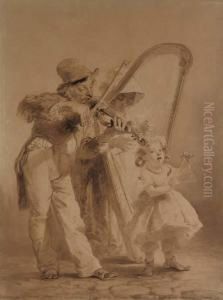 The Musician by Mihaly von Zichy