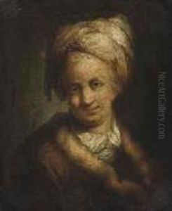 Portrait Of A Gentleman With A Turban by Januarius Zick