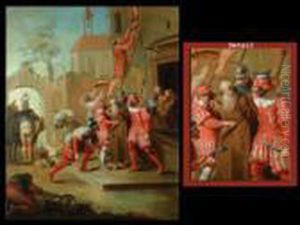 Der Uberfall Auf Das Kloster by Januarius Zick