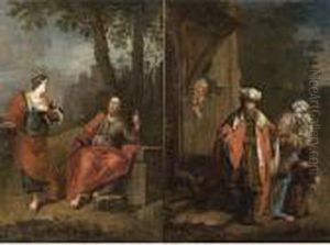 Noli Me Tangere; Hagar And Ismael Being Sent Away by Januarius Zick