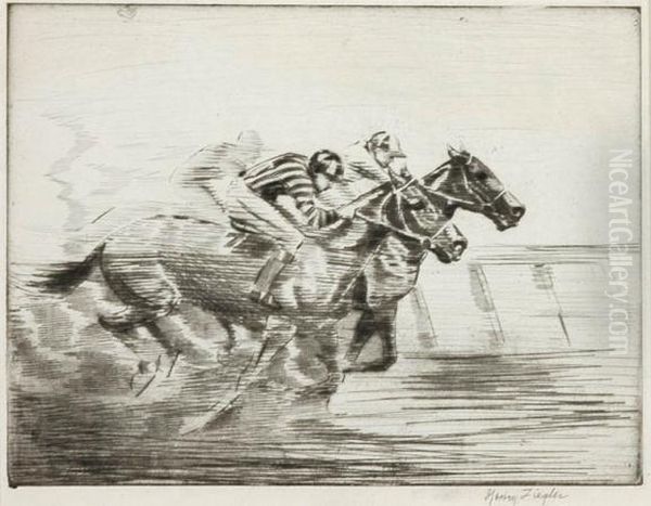 A Close Finish At The United Hunts, Belmont Terminal, N.y - view 1