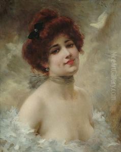 An Edwardian Beauty by Edouard Francois Zier