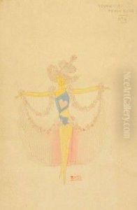 [ ] "zig". Costume Design For "voyageuses Train Rose" by Louis Gaudin Zig
