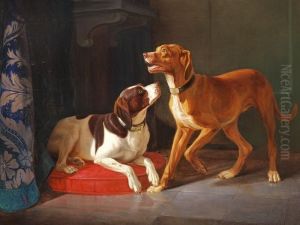 Two Royal Hunting Dogs by Wilhelm Zillen