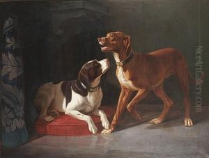 Gun Dogs In An Interior