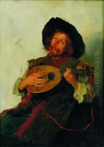 The Mandolin Player by Ernst Karl Georg Zimmermann