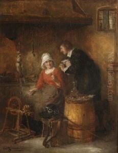 Junges Madchen Am Spinnrad Und Ihr
Kavalier by Ernst Karl Georg Zimmermann