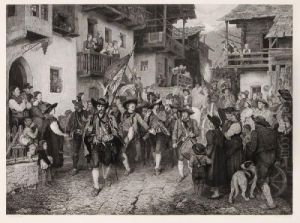 142 Friedrich Wilhelm Zimmermann, Bergfest. 2nd Half 19th Cent by Friedrich Zimmermann