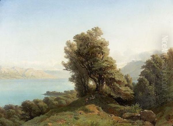 Wanderer Oberhalb Des Genfersees. - view 1