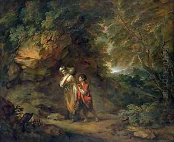 Rocky landscape with Hagar and Ishmael - view 1