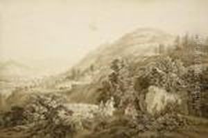 Bohmische Landschaft Mit Blick Auf by Adrian Zingg