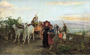 Giorno Di Vendemmia by Aurelio Zingoni