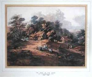 Peasants and Donkeys near Cottages at the Edge of a Wood